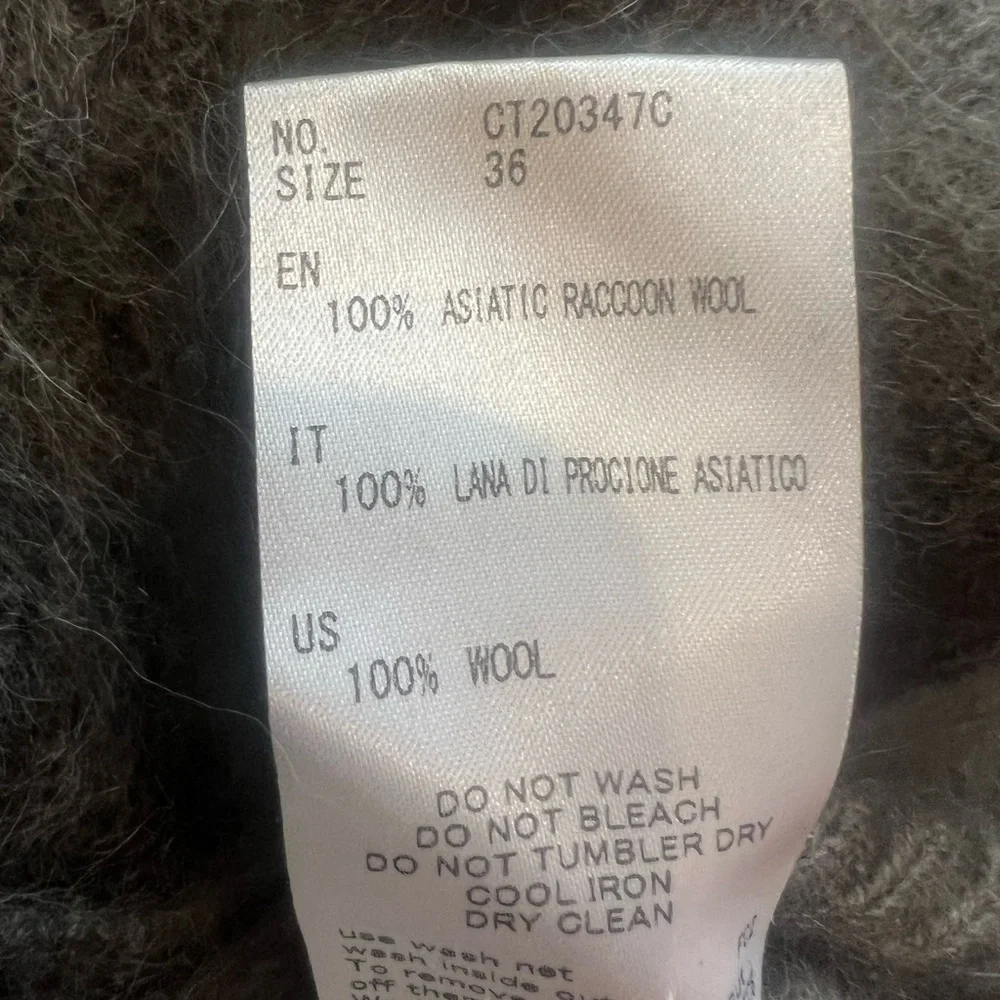 C.T. Plage Limited-Edition 100% Wool Knit Sweater – Grey – Size 36